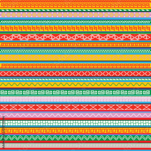 Peruvian flat design pattern.