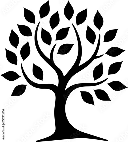 Stylized Tree of Life Silhouette