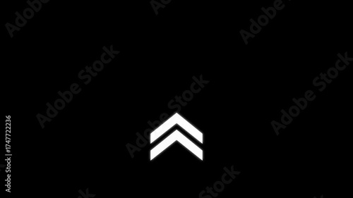 Up-directional arrow loop animation. Swipe right for the animation. 4k video