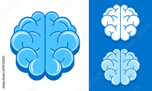 Smart brain concept icon representing knowledge and mental creativity in learning visuals