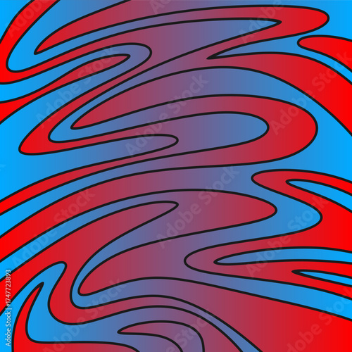 Abstract background with gradient wavy line pattern