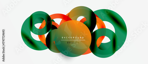 Abstract fluid shapes overlap, creating dynamic colorful composition. Modern design element for backgrounds, presentations.