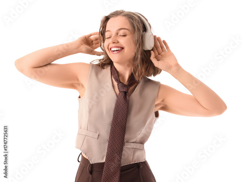 Fashionable young woman in ...