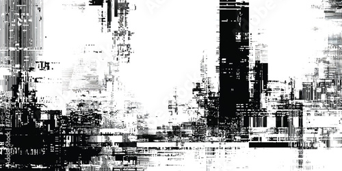 Glitch Grunge Texture Background Set with Distressed Vintage Elements, glitch Patterns, Perfect for Posters, Album Covers, and Digital Art.