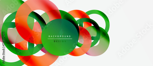 Abstract colorful shapes overlap. Dynamic composition creates modern visual effect. Background design element for projects.