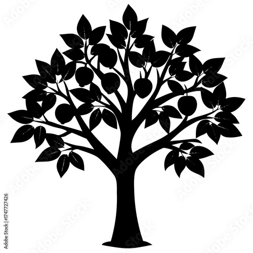 vector tree silhouette
