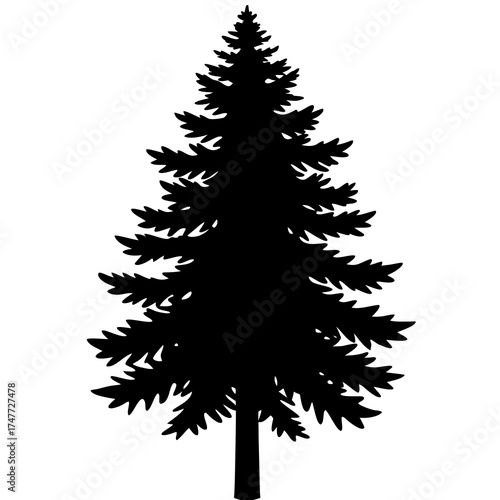 set of christmas trees