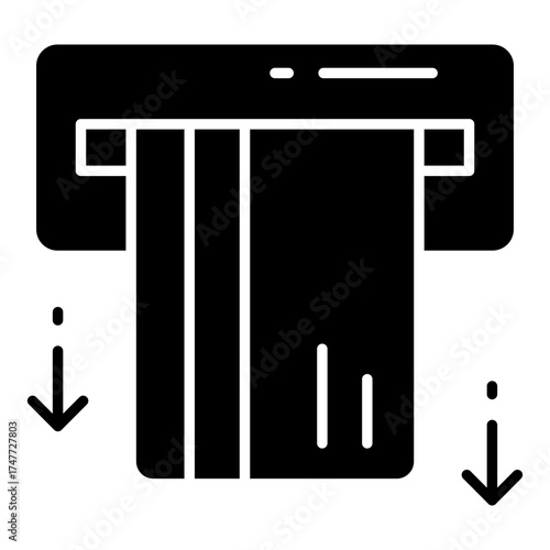 A unique design icon of card withdrawal 