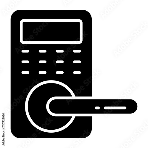 Unique design icon of smart door lock