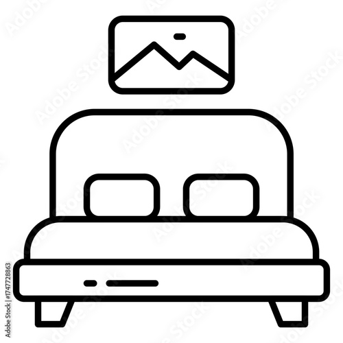 Premium download icon of bed