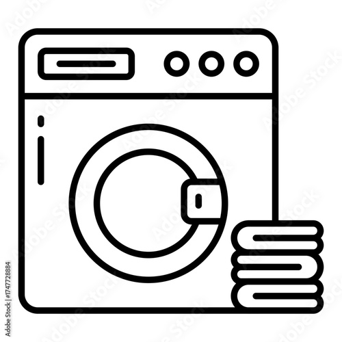 Creative design icon of washing machine 