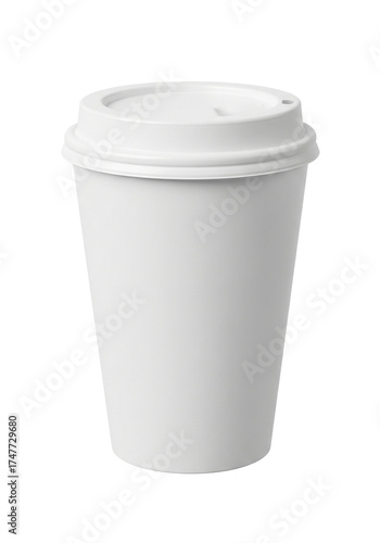 Wallpaper Mural Blank White Disposable Coffee Cup with Lid Torontodigital.ca