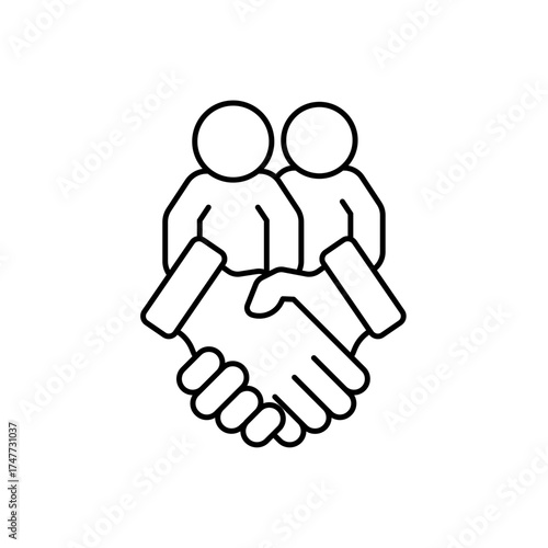 Icon a Mentor Mentee Relationship, isolated against a clean background.