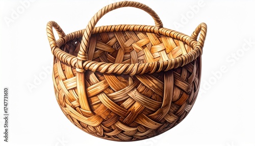 empty wicker basket