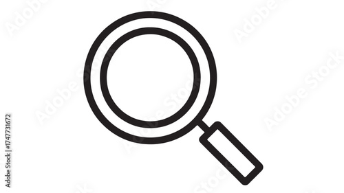 Simple magnifying glass icon symbolizing search and discovery