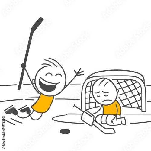 Absolute Victory and the Goalkeeper's Collapse The Joy of the Goal and the Deep Sadness of Losing on the Hockey Rink.