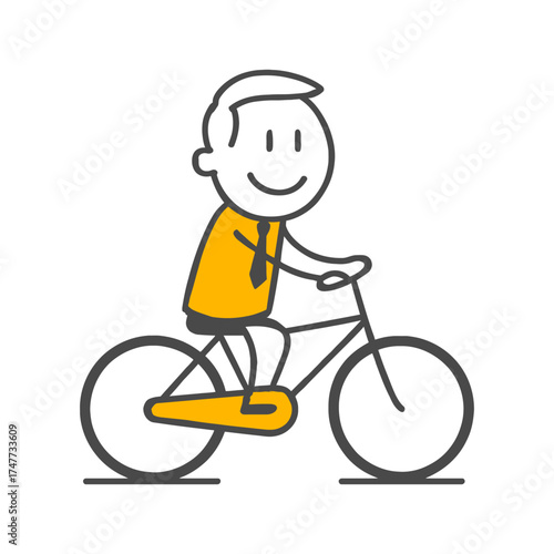 The Joy of Biking in Office Attire The Business Person Making Commuting Fun and Eco-Friendly on a Busy Workday.