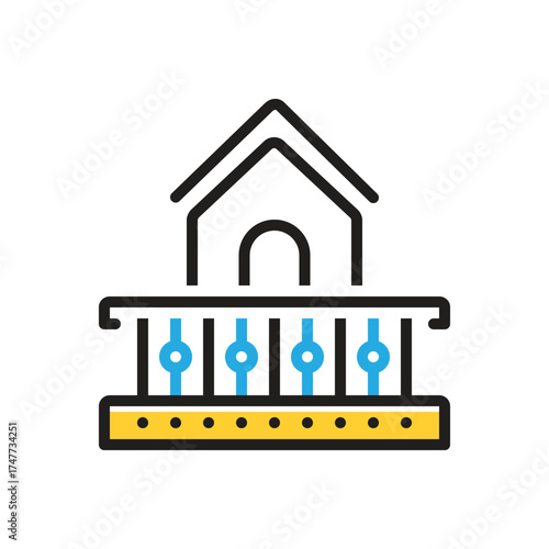 Multi color icon for porch