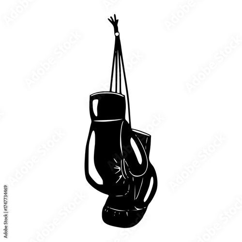 vintage sport equipment silhouette drawing