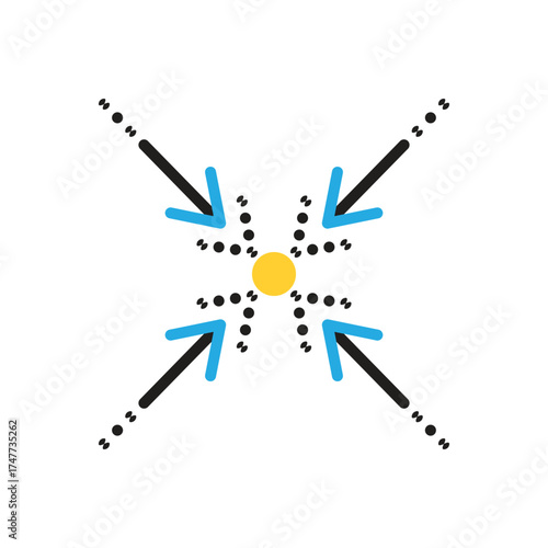 Multi color icon for collapse