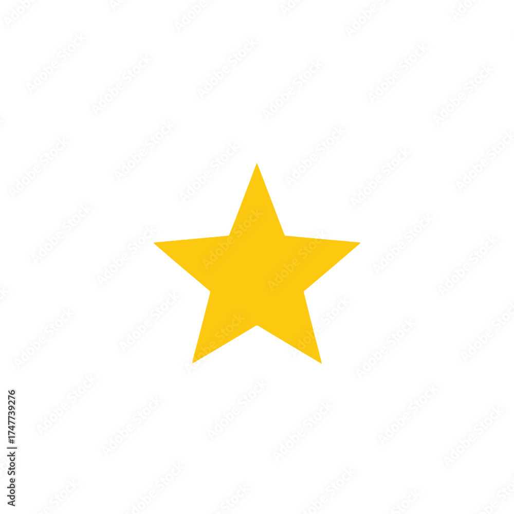Obraz premium A simple yellow star on a white background.