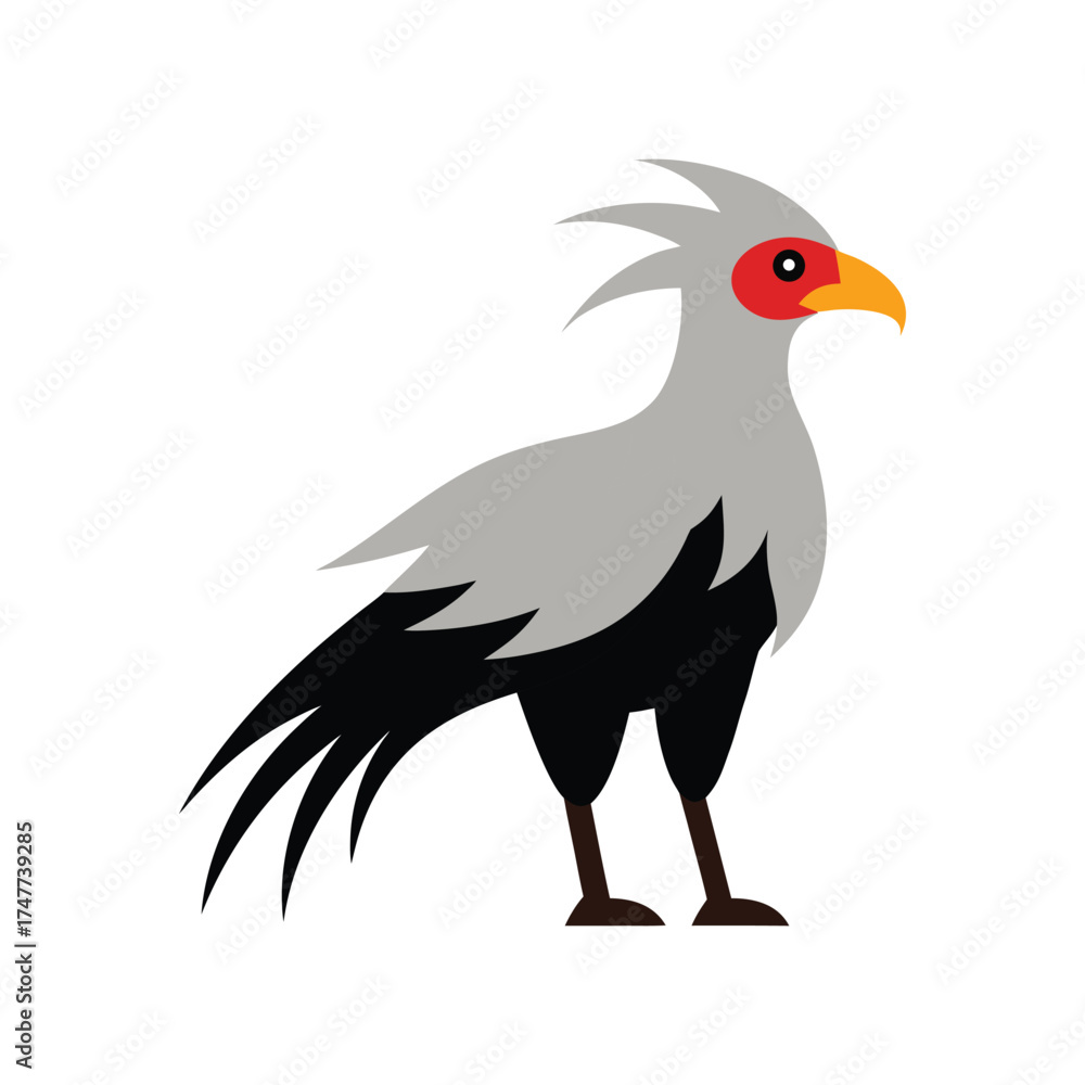 Obraz premium secretary bird vector art