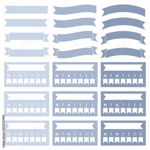 Blue Productivity Digital, Planner stickers, Journal Stickers, Memo notes activity and scrapbook stickers.