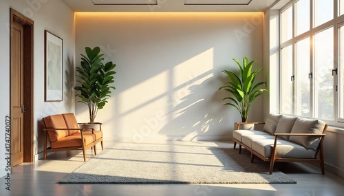 Serene Mediation Center Modern Interior Design for Peaceful Conflict Resolution and Collaborative Teamwork