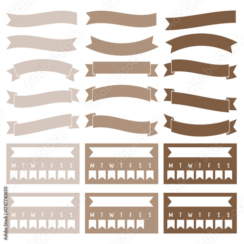 Brown Productivity Digital, Planner stickers, Journal Stickers, Memo notes activity and scrapbook stickers.