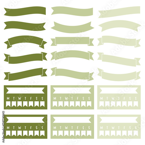 Green Productivity Digital, Planner stickers, Journal Stickers, Memo notes activity and scrapbook stickers.