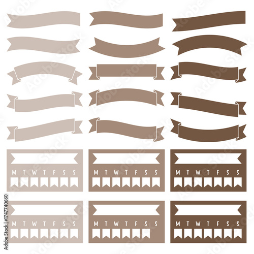 Brown Productivity Digital, Planner stickers, Journal Stickers, Memo notes activity and scrapbook stickers.