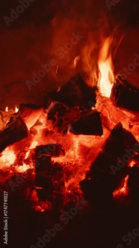 Captivating Flames and Glowing Embers Create a Magical Atmosphere