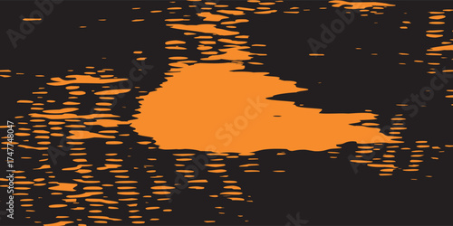 orange black brush Car sticker wrap pattern banner abstract sporty lines. illustration eps 10