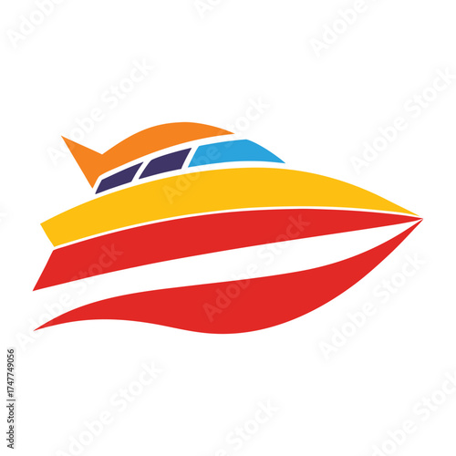 Yacht logo design vector template