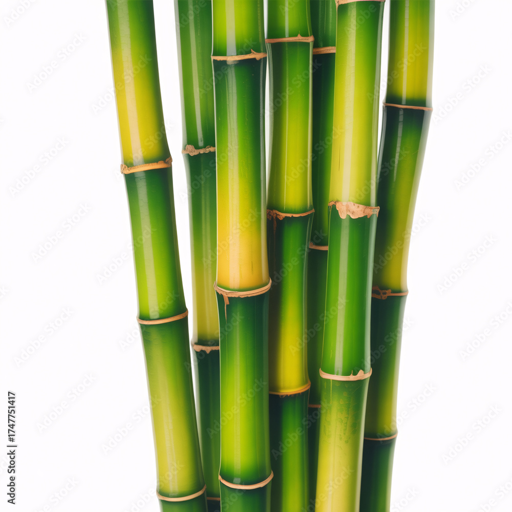 Fototapeta premium Serene bamboo stalks bring nature's tranquility to your designs, perfect for spa, wellness, or eco-conscious themes