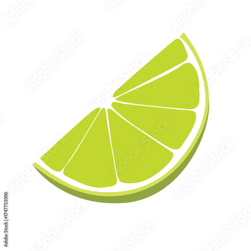 Fresh Green Lime Slice