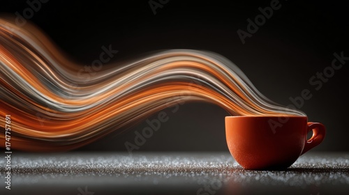 A toast to autumn: tranquil scenes with warm brews and drizzly backdrops. Internet traffic. Vibrant autumn scene with a steaming mug and raindrop-spattered window. Digital signals.