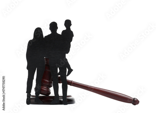 Judge's gavel with figures ...