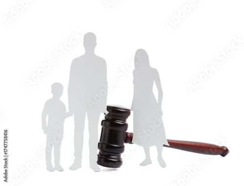 Judge's gavel with figures ...