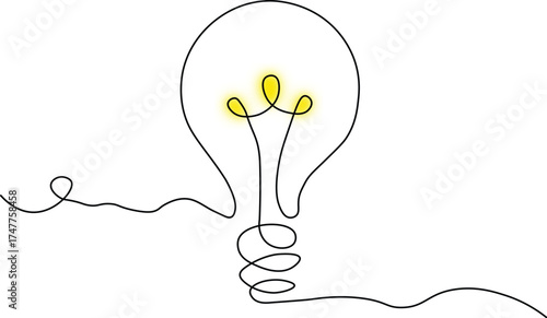 Inspiring lightbulb moment showcases creativity and innovation, perfect for business and technology branding with a modern, minimalist aesthetic and a bright, positive outlook