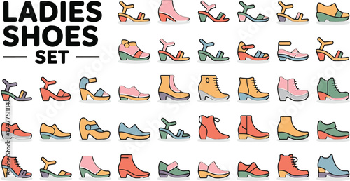 women ladies shoes colorful fashion footwear assortment stylish ladies shoes for every occasion