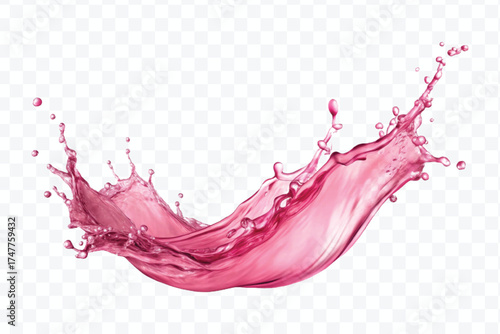 realistic 3d fresh liquid water splash in mid air cut and curve style isolated on transparent background