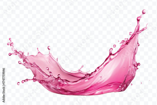 realistic 3d fresh liquid water splash in mid air cut and curve style isolated on transparent background