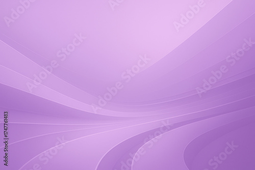 A striking futuristic abstract background with multiple layers of curved, glowing lavender and light purple lines creating a dynamic sense of depth.