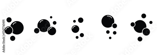 Soap foam icon. bubbles and wind icons .