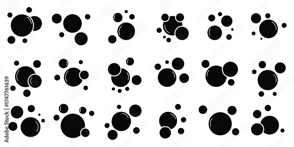 Fototapeta premium Soap foam icon. bubbles and wind icons .