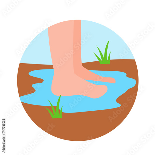 Athlete's Foot disease concept