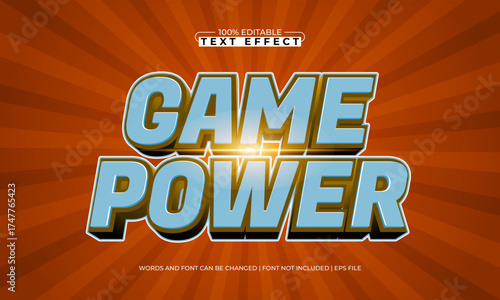 game power editable text effect