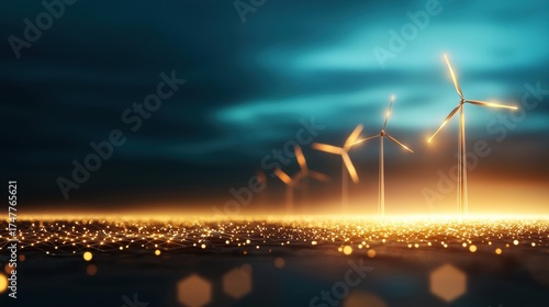 Energy stock portfolio Chart showing the allocation of investments in different energy companies, dark background, represents a balanced energy portfolio