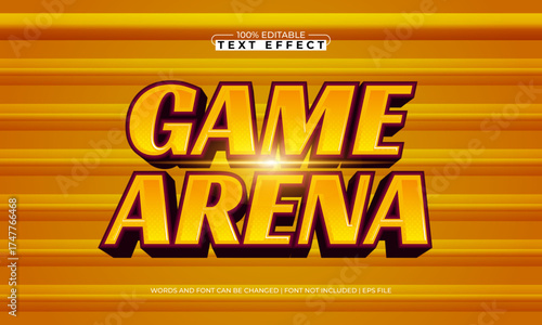 game arena editable text effect